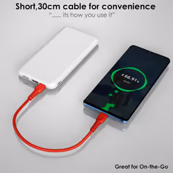 USB C to USB C Charger Cable (30CM+30CM+Adapter) 60W STRONG Cable Fast Charging Data Lead iPhone 15, iPad Pro 2022, MacBook Pro, Samsung S24/A14