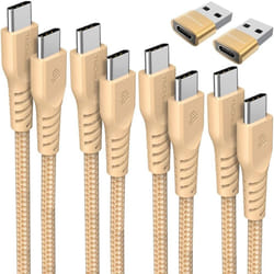 USB C to USB C Charger Cable 60W STRONG Cable Fast Charging Data Lead for iPhone 15, iPad Pro, Samsung S24, Pixel 8 - 6Pack 0.3M+1M+2M+3M+2x Adapter