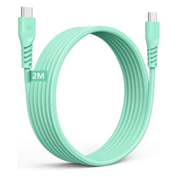 USB C to USB C Charger Cable 60W STRONG Fast Charging Type C Data Lead for iPhone 15, iPad Pro 12.9, MacBook Pro, Samsung S24/S22/A04s, Pixel 8 [2M]