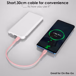 USB C to USB C Charger Cable (30CM+30CM+Adapter) 60W STRONG Cable Fast Charging Data Lead iPhone 15, iPad Pro 2022, MacBook Pro, Samsung S24/A14