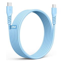 USB C to USB C Charger Cable 60W STRONG Fast Charging Type C Data Lead for iPhone 15, iPad Pro 12.9, MacBook Pro, Samsung S24/S22/A04s, Pixel 8 [2M]