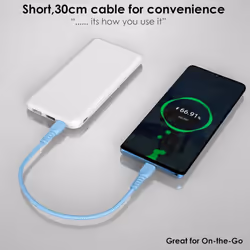 USB C to USB C Charger Cable (30CM+30CM+Adapter) 60W STRONG Cable Fast Charging Data Lead iPhone 15, iPad Pro 2022, MacBook Pro, Samsung S24/A14
