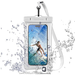 IPX8 Floating Waterproof Phone Case for Swimming, Waterproof Phone Bag with Lanyard for iPhone 15 14 13 12 Samsung S24 S23+ A54 and More Upto 7" Phone