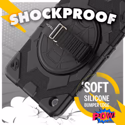 [SUPE Case] Tough Shockproof Fun Case with 360 Rotating Stand, Hand & Shoulder Strap for Samsung Galaxy Tab A9 Plus 11" (SM-X210 / SM-X215)