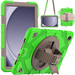 [SUPE Case] Tough Shockproof Fun Case with 360 Rotating Stand, Hand & Shoulder Strap for Samsung Galaxy Tab A9 Plus 11" (SM-X210 / SM-X215)