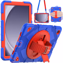 [SUPE Case] Tough Shockproof Fun Case with 360 Rotating Stand, Hand & Shoulder Strap for Samsung Galaxy Tab A9 Plus 11" (SM-X ...