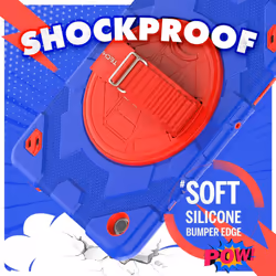 [SUPE Case] Tough Shockproof Fun Case with 360 Rotating Stand, Hand & Shoulder Strap for Samsung Galaxy Tab A9 Plus 11" (SM-X210 / SM-X215)