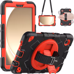 [SUPE Case] Tough Shockproof Fun Case with 360 Rotating Stand, Hand & Shoulder Strap for Samsung Galaxy Tab A9 8.7" (SM-X110  ...