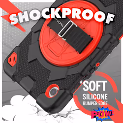 [SUPE Case] Tough Shockproof Fun Case with 360 Rotating Stand, Hand & Shoulder Strap for Samsung Galaxy Tab A9 8.7" (SM-X110 / SM-X115)