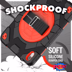 [SUPE Case] Tough Shockproof Fun Case with 360 Rotating Stand, Hand & Shoulder Strap for Apple iPad 10 10.9" 2022 10th Generation