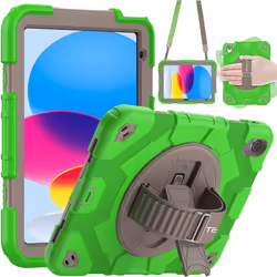 [SUPE Case] Tough Shockproof Fun Case with 360 Rotating Stand, Hand & Shoulder Strap for Apple iPad 10 10.9" 2022 10th Genera ...