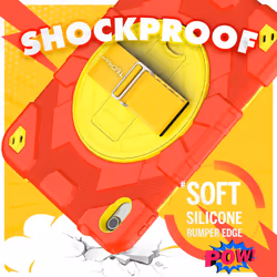 [SUPE Case] Tough Shockproof Fun Case with 360 Rotating Stand, Hand & Shoulder Strap for Apple iPad 10 10.9" 2022 10th Generation