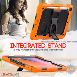 [ArmourSHIELD Case] Full Body Tough Rugged Case with Folding Stand & Screen Protector For Apple iPad 10.2" 2021/2020/2019 [9th/8th/7th Generation]