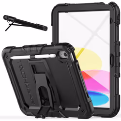 [ArmourSHIELD Case] Full Body Tough Rugged Case with Folding Stand & Screen Protector For Apple iPad 10 2022 / iPad 10th Gene ...