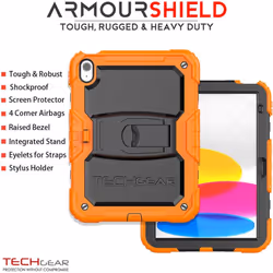 [ArmourSHIELD Case] Full Body Tough Rugged Case with Folding Stand & Screen Protector For Apple iPad 10 2022 / iPad 10th Generation 10.9"