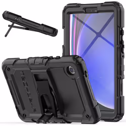 [ArmourSHIELD Case] Full Body Tough Rugged Case with Folding Stand & Screen Protector For Samsung Galaxy Tab A9 8.7" (SM-X110 ...