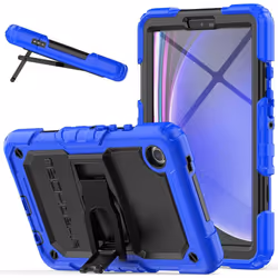 [ArmourSHIELD Case] Full Body Tough Rugged Case with Folding Stand & Screen Protector For Samsung Galaxy Tab A9 8.7" (SM-X110 ...