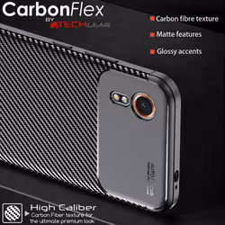 [CarbonFlex Case] Premium Shockproof Soft Slim Cover with Carbon Fibre Effect For Samsung XCover 7 5G