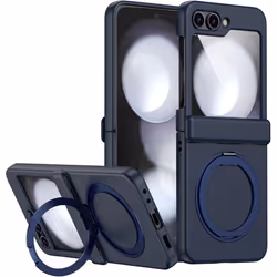 [Fusion Armour Ring] Samsung Galaxy Z Flip5 Premium Hybrid Tough Rugged Magnetic 360 Rotating Holder Kickstand Case [Wireless ...