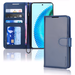 [Leather Wallet Case] Protective Cover with Cash & Card Holder, Stand and Wrist Strap [RFID BLOCKING] For Honor Magic 6 Lite  ...