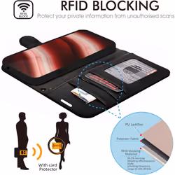 [Leather Wallet Case] Protective Cover with Cash & Card Holder, Stand and Wrist Strap For Nothing Phone 2a