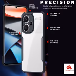 [Fusion Armour Case] Premium Hybrid Tough Heavy Duty, Clear Back, Bumper Case for Xiaomi Redmi Note 13 Pro Plus 5G