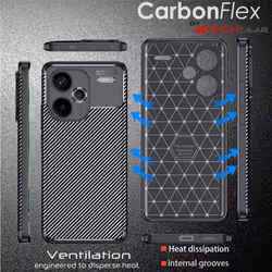 [CarbonFlex Case] Premium Shockproof Soft Slim Cover with Carbon Fibre Effect For Xiaomi Redmi Note 13 Pro Plus 5G