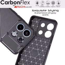 [CarbonFlex Case] Premium Shockproof Soft Slim Cover with Carbon Fibre Effect For  Xiaomi Redmi Note 13 Pro 5G