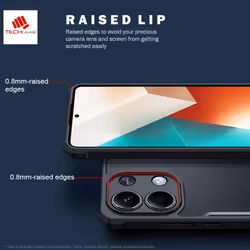[Fusion Armour Case] Premium Hybrid Tough Heavy Duty, Clear Back, Bumper Case for  Xiaomi Redmi Note 13 5G