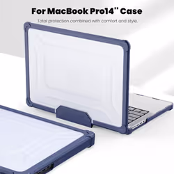 [BallisticWrap] Protective Snap-On Tough Hard Shell Cover with Kick Stand Shockproof Case for MacBook Pro 14 inch 2023/2022/2021