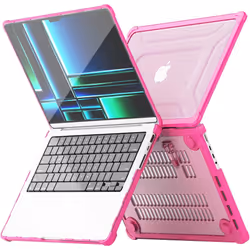 [BallisticWrap] Protective Snap-On Tough Hard Shell Cover with Kick Stand Shockproof Case for MacBook Pro 14 inch 2023/2022/2 ...