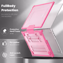 [BallisticWrap] Protective Snap-On Tough Hard Shell Cover with Kick Stand Shockproof Case for MacBook Pro 14 inch 2023/2022/2021