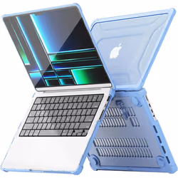[BallisticWrap] Protective Snap-On Tough Hard Shell Cover with Kick Stand Shockproof Case for MacBook Pro 14 inch 2023/2022/2 ...