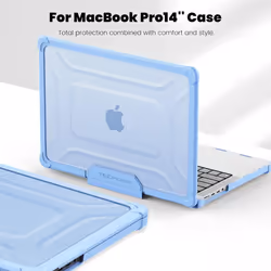 [BallisticWrap] Protective Snap-On Tough Hard Shell Cover with Kick Stand Shockproof Case for MacBook Pro 14 inch 2023/2022/2021