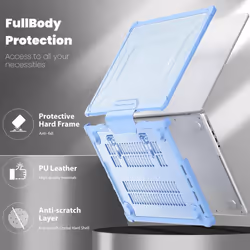 [BallisticWrap] Protective Snap-On Tough Hard Shell Cover with Kick Stand Shockproof Case for MacBook Pro 14 inch 2023/2022/2021
