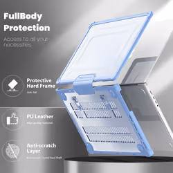 [BallisticWrap] Protective Snap-On Tough Hard Shell Cover with Kick Stand Shockproof Case for MacBook Pro 16 inch 2023 - 2021
