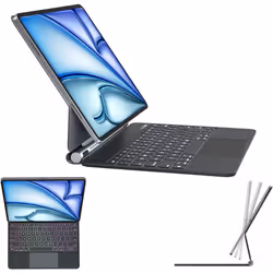 Magic Keyboard for Apple iPad Air 11" 2025 /2024, Magnetic Floating Stand with Trackpad and Backlight for iPad Air 7th/6th/5t ...