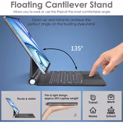 Magic Keyboard for Apple iPad Pro 11" (4th - 1st Generation), Magnetic Floating Stand, Precision Multi-Touch Backlight for iPad Pro 11 2022 - 2018