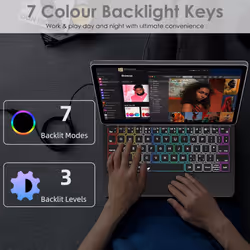 Magic Keyboard for Samsung Galaxy Tab S9 FE 10.9", Magnetic Floating Stand, Precision Multi-Touch Trackpad, Backlight and UK Layout