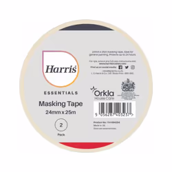 Harris Essentials Masking Tape Pack 2 24mm x 25m [101064204]