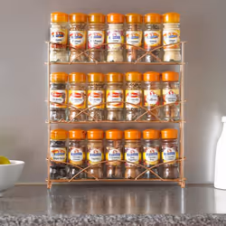 Copper Free Standing 3 Tier Table Top Spice Rack