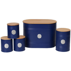 Neo Navy Scandi 5 Piece Kitchen Canister Set