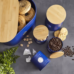 Neo Navy Scandi 5 Piece Kitchen Canister Set