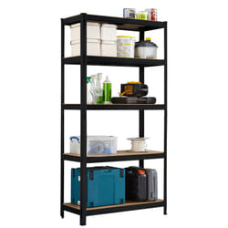 Neo 5 Tier Black Large Steel Garage Shelving Racking Storage Racks