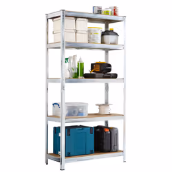 Neo 5 Tier Galvanised Large Steel Garage Shelving Racking Unit Storage Racks