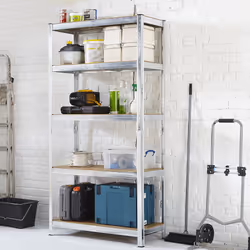 Neo 5 Tier Galvanised Large Steel Garage Shelving Racking Unit Storage Racks