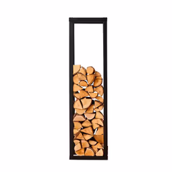 Neo Tall Black Firewood Log Rack
