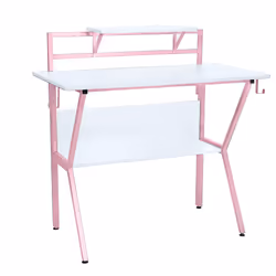 Neo Ergonomic 2 Tier Gaming Desk - PINK