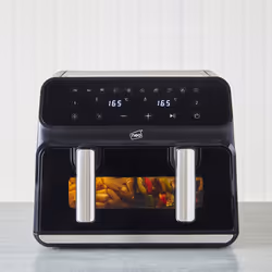 Neo Black Electric Digital Air Fryer - 8.5L WITH DUAL DRAWER AND GLASS VIEWING WINDOW