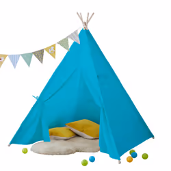 Neo Blue Canvas Kids Indian Tent TeePee